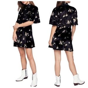 Free People Be My Baby Velvet Floral Size 8